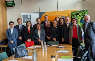 group of MPs and peers stand with Nature Minister Mary Creagh MP